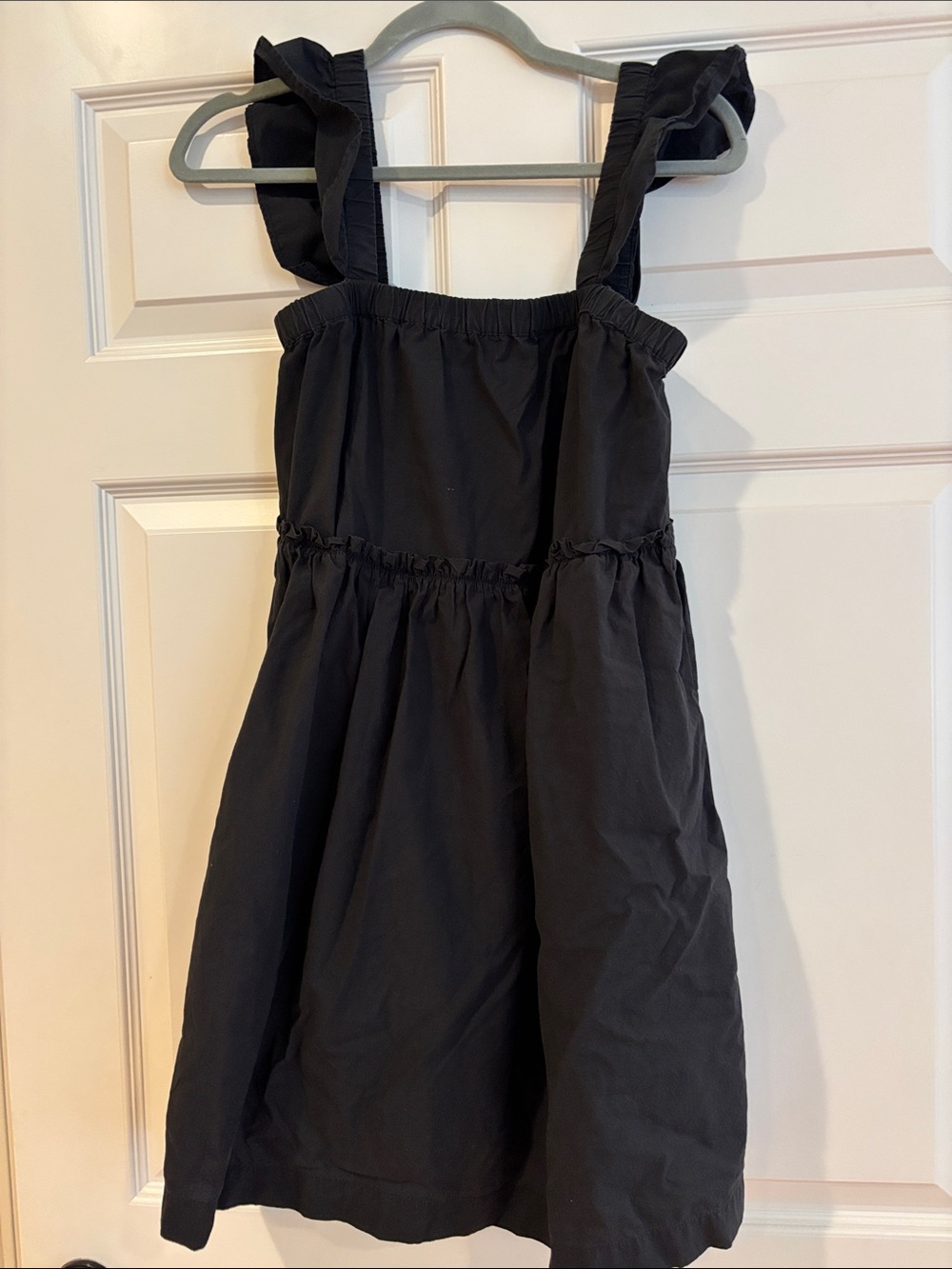 Madewell Small Black Ruffle Strap Sundress
